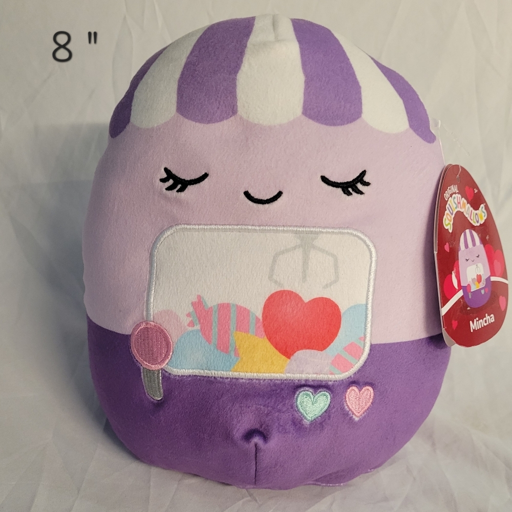 NWT 8" Mincha the Valentine Claw Machine Squishmallow Kellytoy Plush